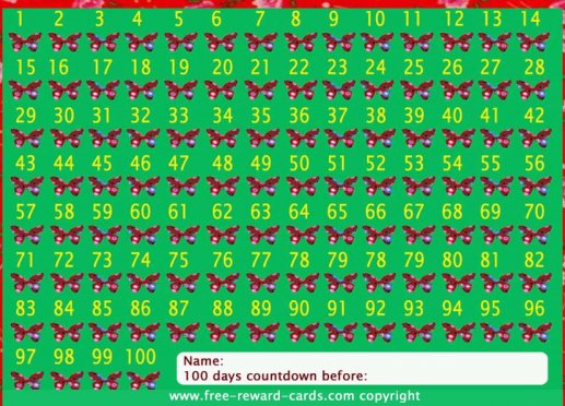 30 Day Countdown Chart