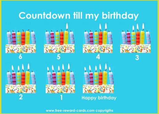 Countdown Calendar Birthday 5 Website