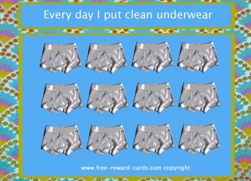 reward card put clean underwear