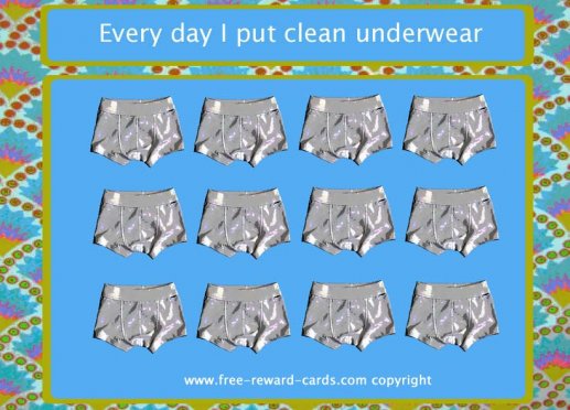 reward card put clean underwear - Website