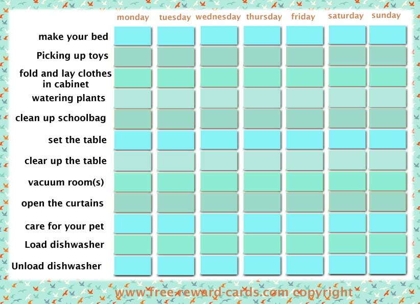 Adhd Chore Chart