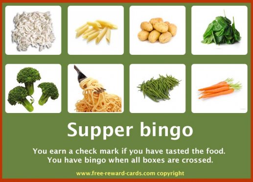 Reward card, supper bingo